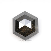 2.35 CT, 8.6 X 7.6 MM | Salt And Pepper Hexagon Cut Diamond - Minimal Carbon