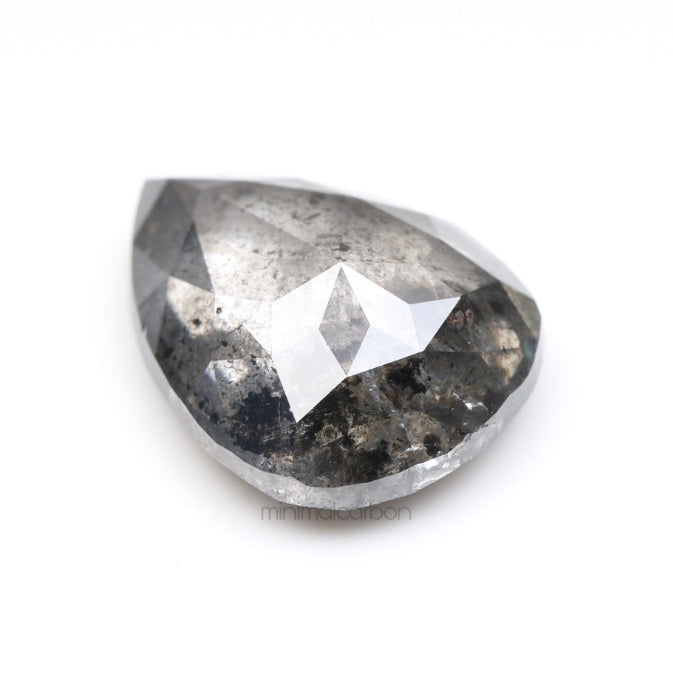2.14 CT, 9.5 X 7.4 MM | Salt And Pepper Pear Cut Diamond - Minimal Carbon