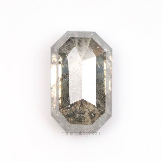 1.38 CT, 7.9 X 4.8 MM | Salt And Pepper Emerald Cut Diamond - Minimal Carbon