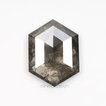 1.16 CT, 9.2 X 6.9 MM | Salt And Pepper Hexagon Cut Diamond - Minimal Carbon