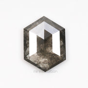 1.16 CT, 9.2 X 6.9 MM | Salt And Pepper Hexagon Cut Diamond - Minimal Carbon
