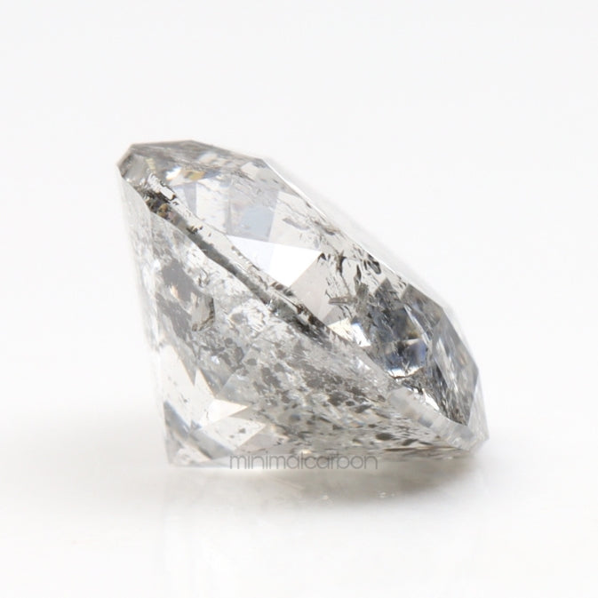 1.08 CT, 6.4 MM | Salt And Pepper Round Brilliant Cut Diamond - Minimal Carbon