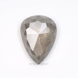 3.74 CT, 12.4 X 9.2 MM | Salt And Pepper Pear Cut Diamond - Minimal Carbon
