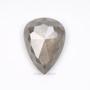 3.74 CT, 12.4 X 9.2 MM | Salt And Pepper Pear Cut Diamond - Minimal Carbon