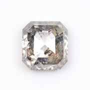 1.77 CT, 6.5 X 6.0 MM | Salt And Pepper Emerald Cut Diamond - Minimal Carbon