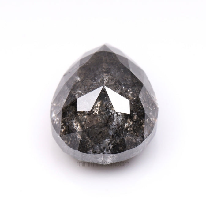 1.72 CT, 7.0 X 6.0 MM | Salt And Pepper Pear Cut Diamond - Minimal Carbon