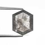 1.30 CT, 9.7 X 7.8 MM | Salt And Pepper Hexagon Cut Diamond - Minimal Carbon