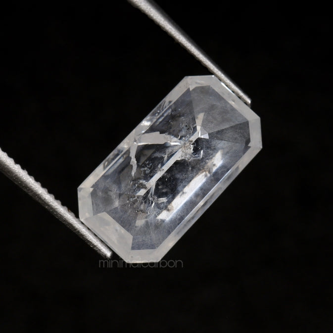 1.80 CT, 11.0 X 6.1 MM | Salt And Pepper Emerald Cut Diamond - Minimal Carbon