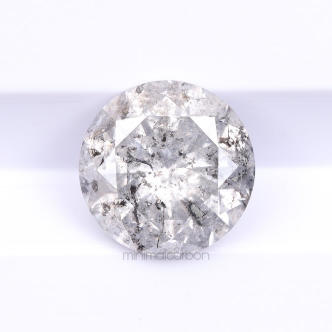 1.09 CT, 6.3 MM | Salt And Pepper Round Brilliant Cut Diamond