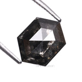 1.47 CT Hexagon Cut Natural Salt And Pepper Diamond
