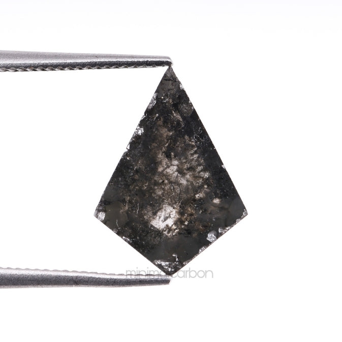 1.63 CT, 11.4 X 8.3 MM | Salt And Pepper Kite Cut Diamond - Minimal Carbon