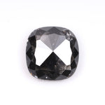3.75 CT, 9.2 X 9.0 MM | Salt And Pepper Cushion Cut Diamond - Minimal Carbon