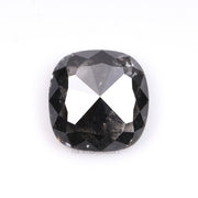 3.75 CT, 9.2 X 9.0 MM | Salt And Pepper Cushion Cut Diamond - Minimal Carbon