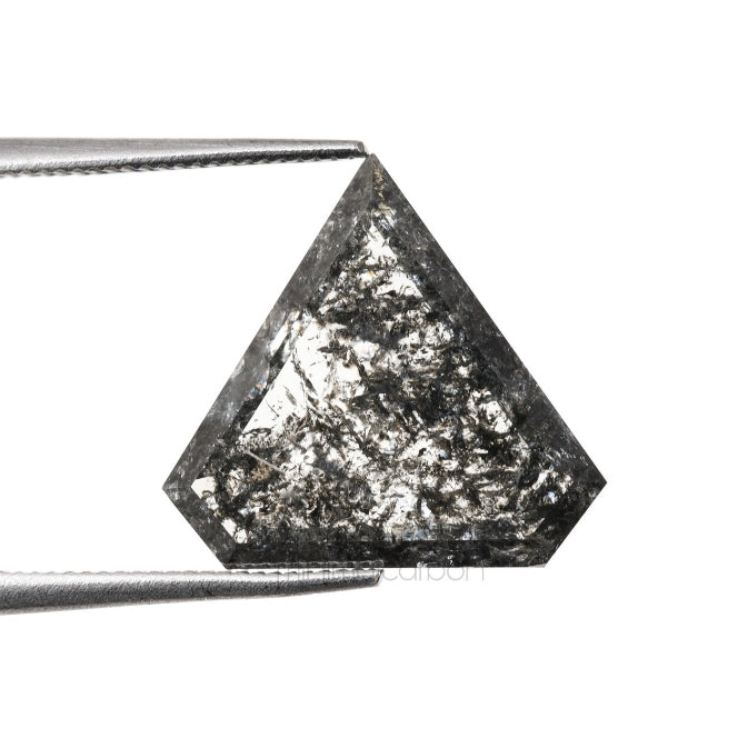 2.84 CT, 12.3 X 13.2 MM | Salt And Pepper Pentagon Cut Diamond