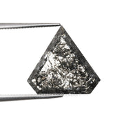 2.84 CT, 12.3 X 13.2 MM | Salt And Pepper Pentagon Cut Diamond - Minimal Carbon
