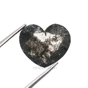 1.81 CT, 9.0 X 10.5 MM | Salt And Pepper Heart Diamond - Minimal Carbon