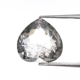 3.96 CT, 10.2 X 10.5 MM | Salt And Pepper Heart Shape Diamond - Minimal Carbon