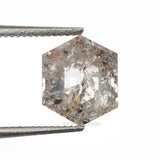 1.49 CT, 7.2 X 6.0 MM | Salt And Pepper Hexagon Cut Diamond - Minimal Carbon