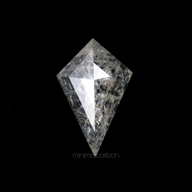 1.71 CT, 12.6 X 8.2 MM | Salt And Pepper Kite Cut Diamond - Minimal Carbon