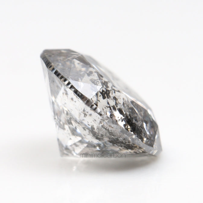 1.05 CT, 6.5 MM | Salt And Pepper Round Brilliant Cut Diamond - Minimal Carbon
