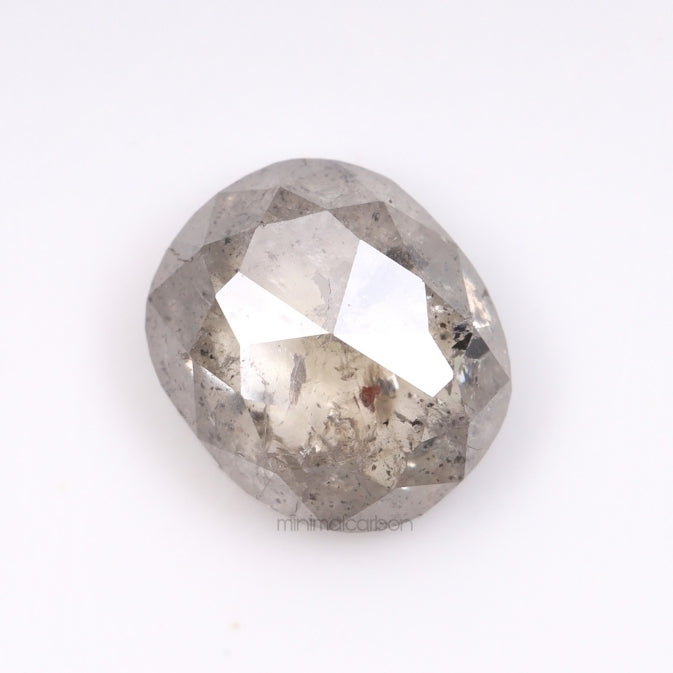 1.81 CT, 7.3 X 6.3 MM | Salt And Pepper Cushion Cut Diamond - Minimal Carbon