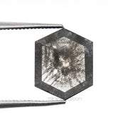 1.24 CT, 9.7 X 7.8 MM | Salt And Pepper Hexagon Cut Diamond - Minimal Carbon