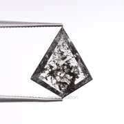 1.41 CT, 12.0 X 10.5 MM | Salt And Pepper Kite Cut Diamond - Minimal Carbon