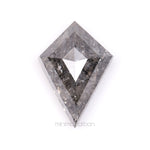 1.77 CT, 10.5 X 7.4 MM | Salt And Pepper Kite Cut Diamond - Minimal Carbon