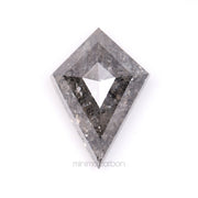 1.77 CT, 10.5 X 7.4 MM | Salt And Pepper Kite Cut Diamond - Minimal Carbon