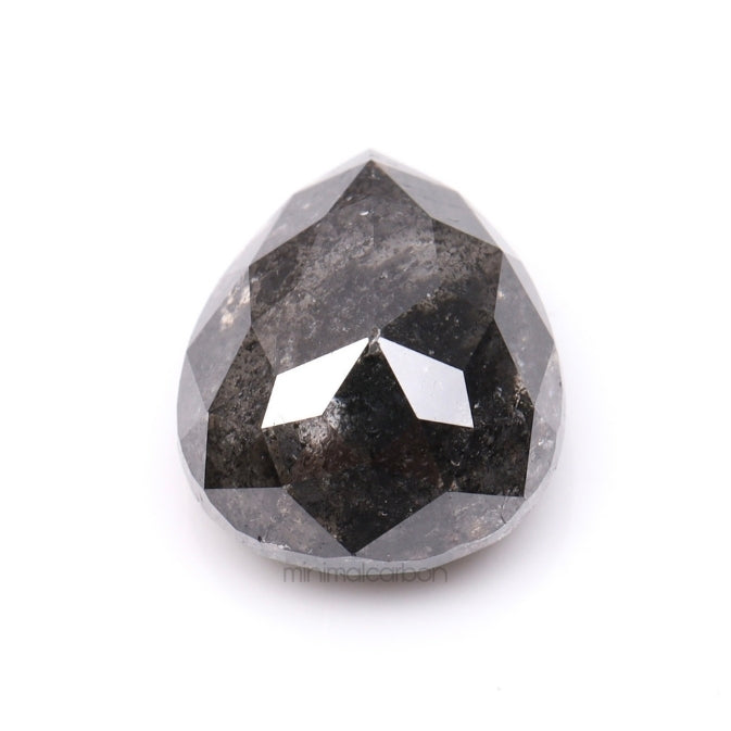 1.51 CT, 7.1 X 6.1 MM | Salt And Pepper Pear Cut Diamond - Minimal Carbon