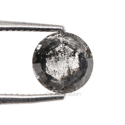 0.56 CT, 5.0 MM | Salt And Pepper Round Rose Cut Diamond - Minimal Carbon