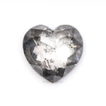 3.96 CT, 10.2 X 10.5 MM | Salt And Pepper Heart Shape Diamond - Minimal Carbon