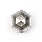 1.52 CT, 6.9 X 5.6 MM | Salt And Pepper Hexagon Cut Diamond - Minimal Carbon
