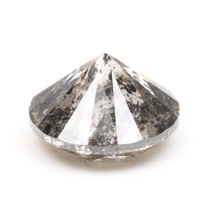 1.02 CT, 6.2 MM | Salt And Pepper Round Brilliant Cut Diamond - Minimal Carbon