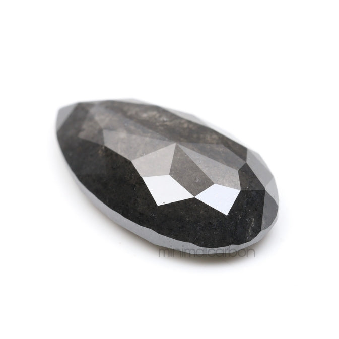 2.67 CT, 12.6 X 7.1 MM | Salt And Pepper Pear Cut Diamond - Minimal Carbon