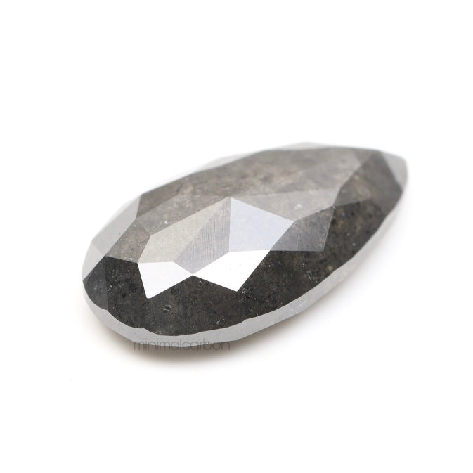 5.72 CT, 15.8 X 9.0 MM | Salt And Pepper Pear Cut Diamond - Minimal Carbon