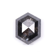 2.14 CT, 8.8 X 6.9 MM | Salt And Pepper Hexagon Cut Diamond - Minimal Carbon