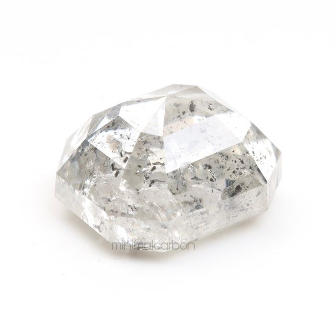 1.61 CT, 6.6 X 5.8 MM | Salt And Pepper Emerald Cut Diamond - Minimal Carbon