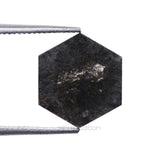 2.14 CT Hexagon Cut Natural Salt And Pepper Diamond