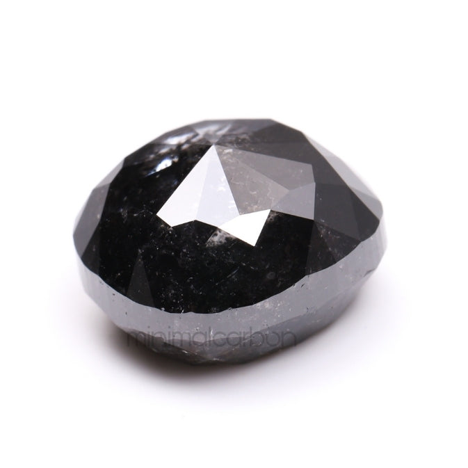 5.95 CT, 9.8 X 9.3 MM | Salt And Pepper Cushion Cut Diamond - Minimal Carbon