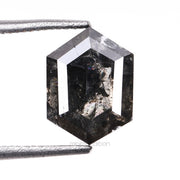 1.47 CT Hexagon Cut Natural Salt And Pepper Diamond