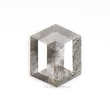 1.30 CT, 9.7 X 7.8 MM | Salt And Pepper Hexagon Cut Diamond - Minimal Carbon