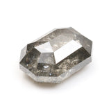 0.87 CT, 5.9 X 4.7 MM | Salt And Pepper Emerald Cut Diamond - Minimal Carbon