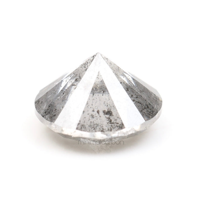 0.79 CT, 5.7 MM | Salt And Pepper Round Brilliant Cut Diamond - Minimal Carbon