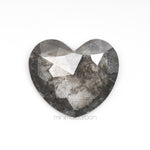 1.38 CT, 9.0 X 8.0 MM | Salt And Pepper Heart Diamond - Minimal Carbon