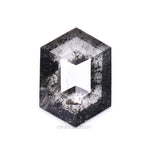 1.58 CT, 9.5 X 6.8 MM | Salt And Pepper Hexagon Cut Diamond - Minimal Carbon