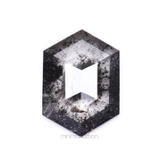 1.58 CT, 9.5 X 6.8 MM | Salt And Pepper Hexagon Cut Diamond - Minimal Carbon