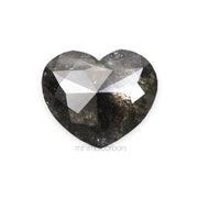 1.90 CT, 9.0 X 10.5 MM | Salt And Pepper Heart Diamond - Minimal Carbon