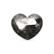 1.81 CT, 9.0 X 10.5 MM | Salt And Pepper Heart Diamond - Minimal Carbon