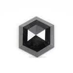 1.59 CT, 8.2 X 7.1 MM | Salt And Pepper Hexagon Cut Diamond - Minimal Carbon